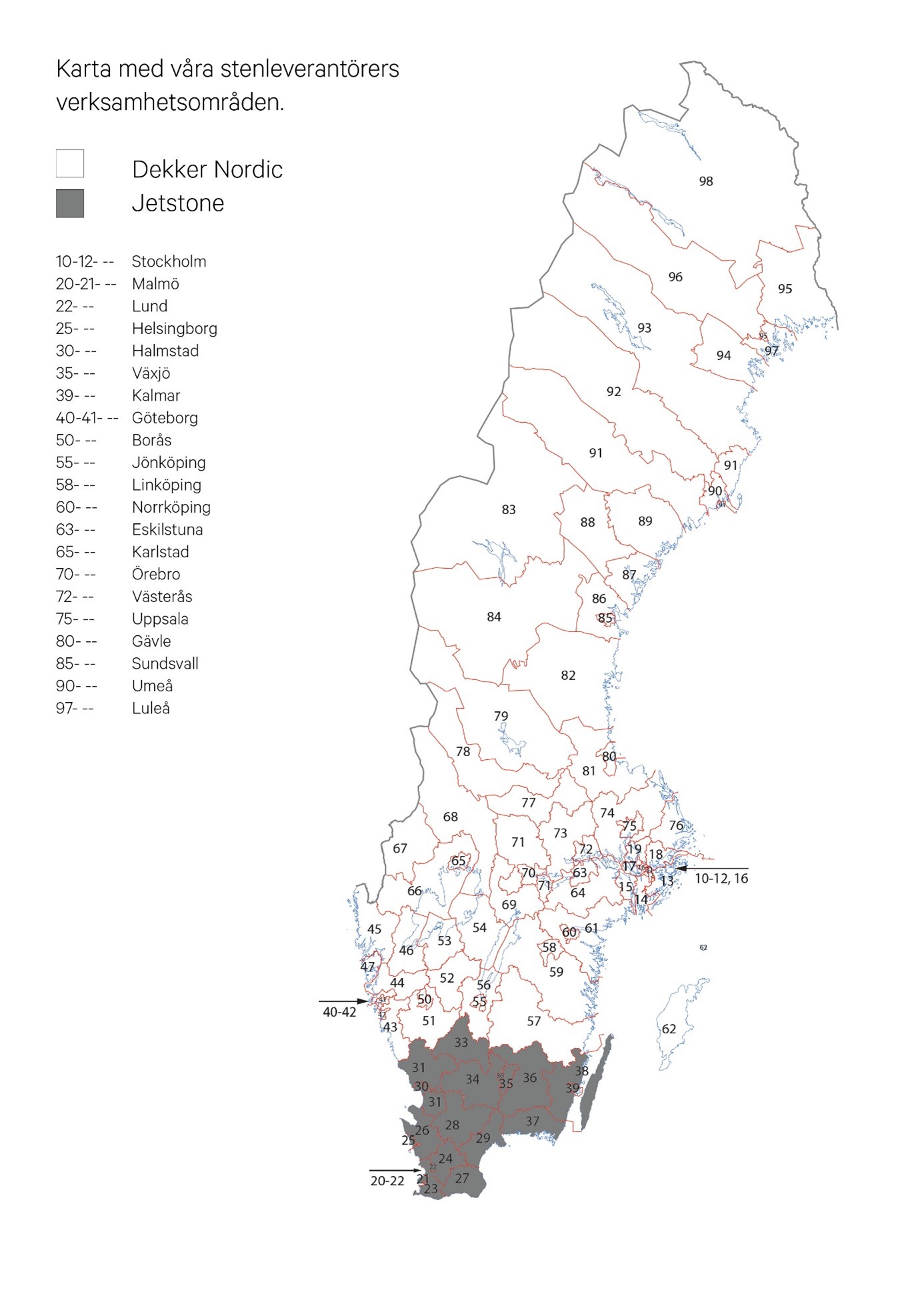 Vedum områden bänkskivor